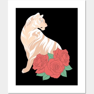 albino tiger Posters and Art